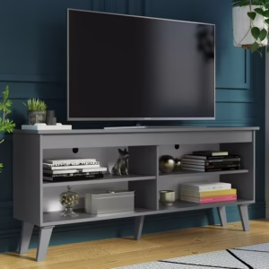 Madesa Compact TV Stand Cabinet with 4 Shelves and Cable Management for 50