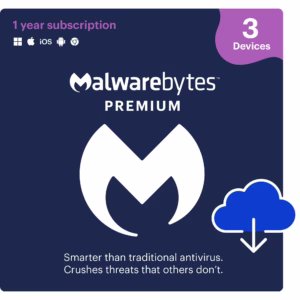 Malwarebytes Premium Security 3-Device 1-Year Subscription
